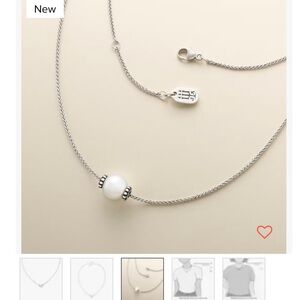 James Avery Beaded Cultured Pearl Slider Necklace